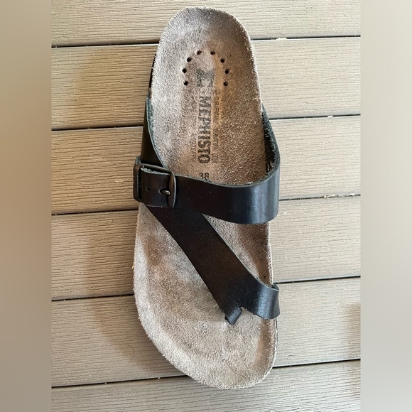 MEPHISTO Women's Helen Cork Footbed Toe Loop Sandal 38 - Picture 7 of 8